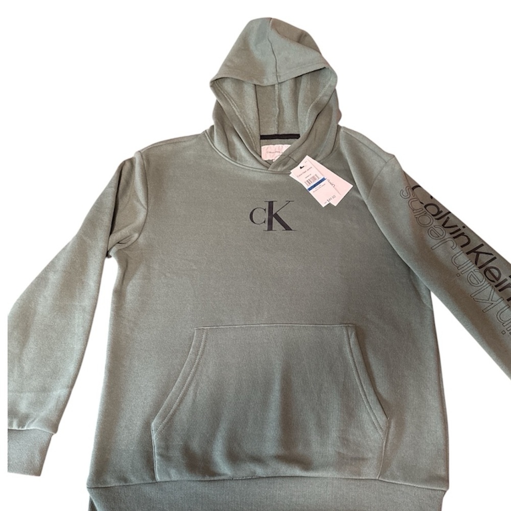 Calvin Klein Green Hoodie with Black Logo